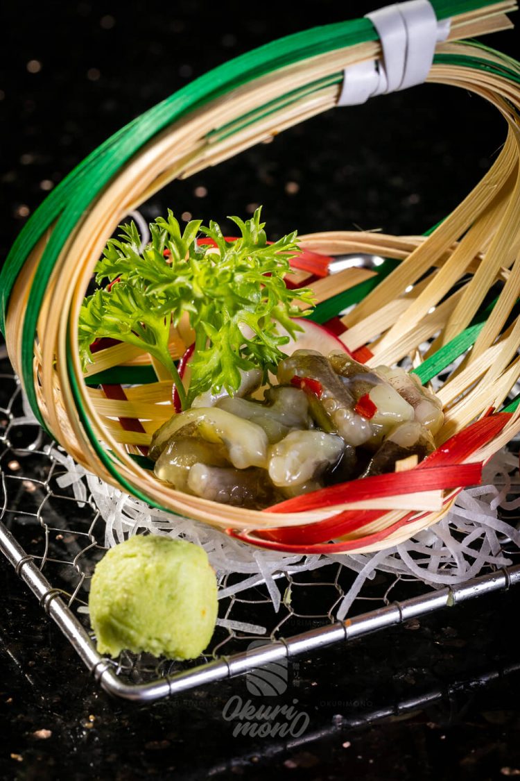 Sashimi Bạch Tuộc Trộn Mù Tạt - octopus tako wasabi